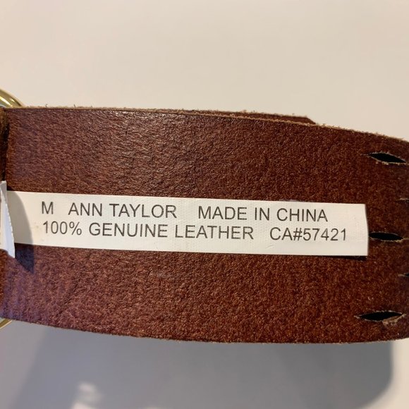 Ann Taylor Wide Brown Leather Belt